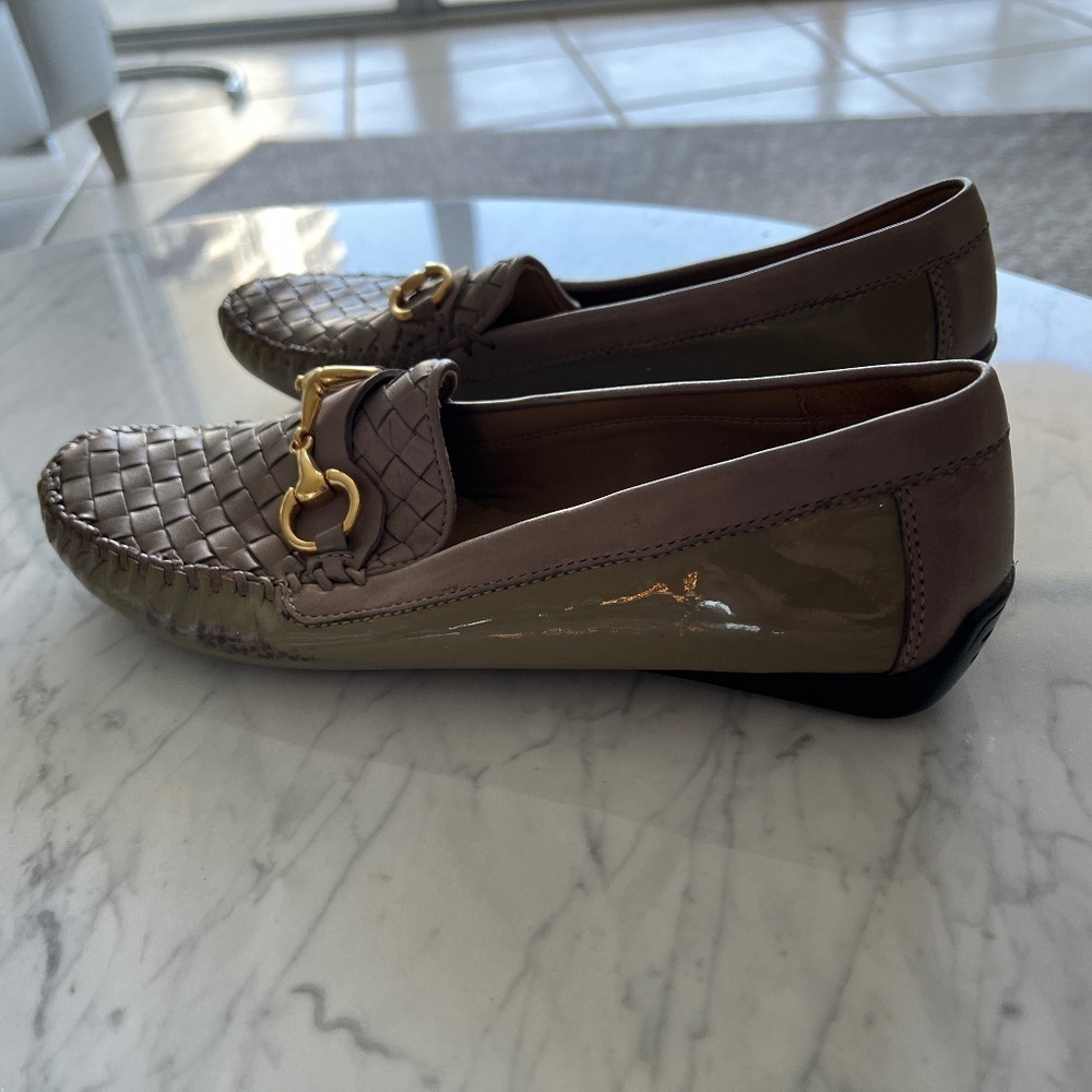 Robert Zur Perlata Driving Loafers, Taupe Patent and True Glove Combo, Size 9 AA - Picture 7 of 9